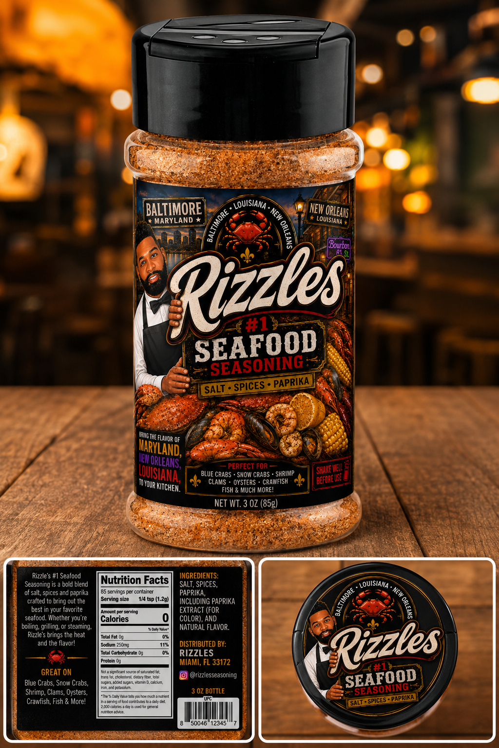 Rizzle's #1 Seafood Seasoning